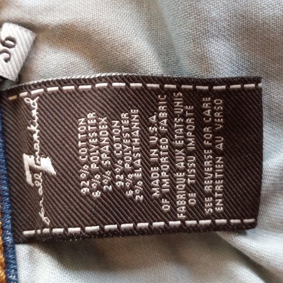 Men's 7 For All Mankind Button Fly, Dark Wash, Straight Leg Jeans *W36"/L43"* - Picture 12 of 13